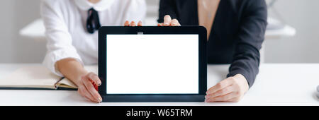 Gadget moderno con schermo vuoto Foto Stock