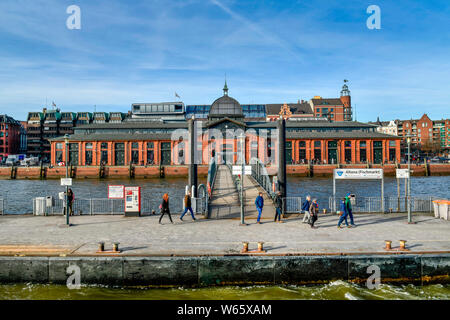 Fischauktionshalle, Grosse Elbstrasse, Altona Amburgo, Deutschland Foto Stock