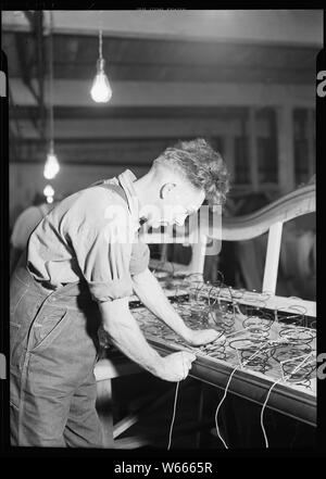 Il punto più alto, North Carolina - imbottitura. Tomlinson sedia Manufacturing Co. Bordo di primavera - divano - cercando di molle Foto Stock