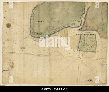 La guerra rivoluzionaria americana era mappe 1750-1786 979 Tybee Island ricostruire e riparare Foto Stock