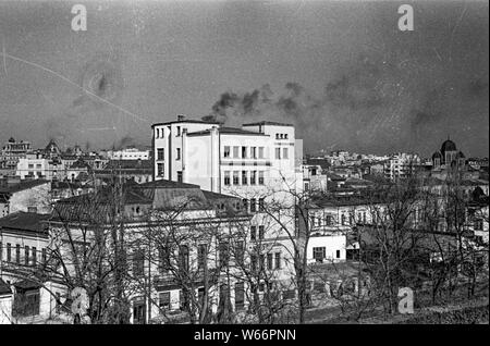 City scape di Bukarest, Romania nel 1942 durante la seconda guerra mondiale 2 Foto Stock
