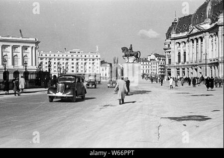 City scape di Bukarest, Romania nel 1942 durante la seconda guerra mondiale 2 Foto Stock