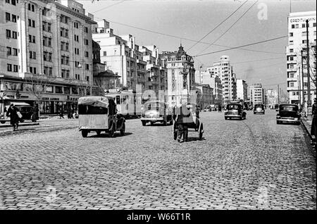 City scape di Bukarest, Romania nel 1942 durante la seconda guerra mondiale 2 Foto Stock