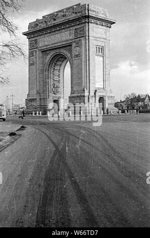 City scape di Bukarest, Romania nel 1942 durante la seconda guerra mondiale 2 Foto Stock