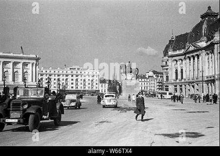 City scape di Bukarest, Romania nel 1942 durante la seconda guerra mondiale 2 Foto Stock