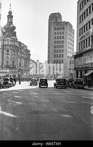 City scape di Bukarest, Romania nel 1942 durante la seconda guerra mondiale 2 Foto Stock