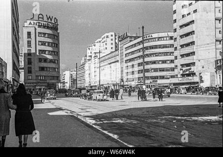 City scape di Bukarest, Romania nel 1942 durante la seconda guerra mondiale 2 Foto Stock