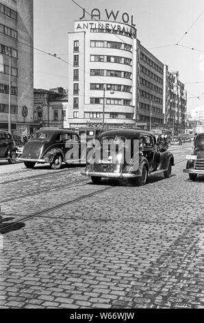 City scape di Bukarest, Romania nel 1942 durante la seconda guerra mondiale 2 Foto Stock