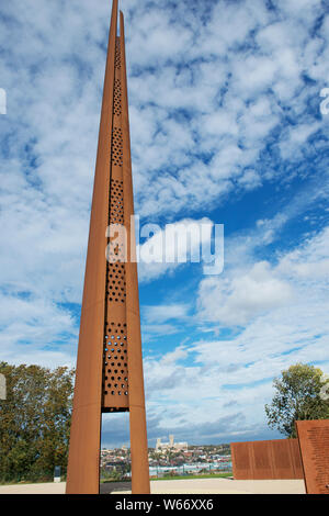 Memorial Spire al bombardiere internazionale di Command Center Lincoln Foto Stock