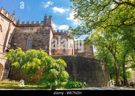 Lancaster Crown Court nel Shire Hall di Lancaster Castle precedentemente HMP nella città di Lancaster REGNO UNITO. Foto Stock