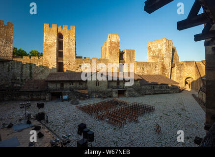 Cittadella del despota Djuradj nella fortezza di Smederevo, uno dei più grandi fortificazioni in Serbia Foto Stock