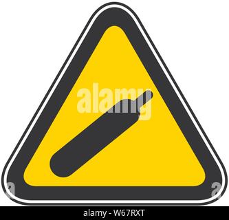 Spia triangolare simbolo di pericolo Illustrazione Vettoriale