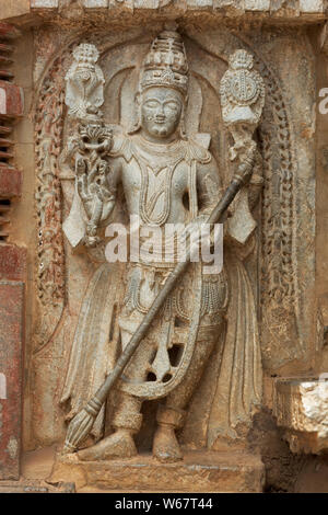 La scultura a Belur tempio vicino Bengaluru (Bangalore),Karnataka, India. Foto Stock