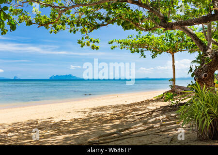 Vuoto spiaggia dell'isola di Koh Libong, Thailandia Foto Stock