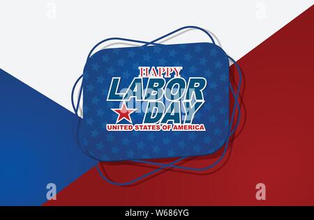 Felice Giornata del lavoro di progettazione. Stati Uniti d'America feste nazionali dello sfondo. Illustrazione Vettoriale. Illustrazione Vettoriale
