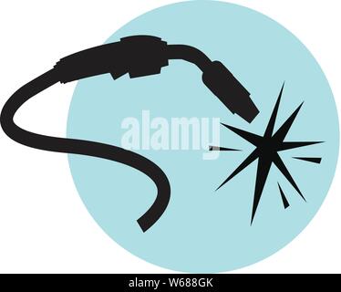 Torcia di saldatura icona come EPS file 10 Illustrazione Vettoriale