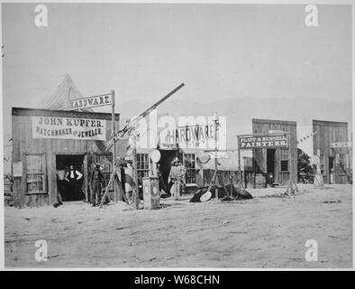 Street view in Corinne. Box Elder County, Utah, 1869 Foto Stock