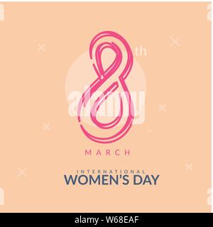8 Marzo Giornata Internazionale della Donna Banner - Illustrazione come EPS file 10 Illustrazione Vettoriale