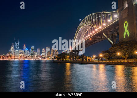 Il Ponte del Porto di Sydney è un patrimonio di acciaio elencati attraverso il ponte di arco attraverso il porto di Sydney che porta rampa, vehicular, Bicicletta e Pedonale t Foto Stock