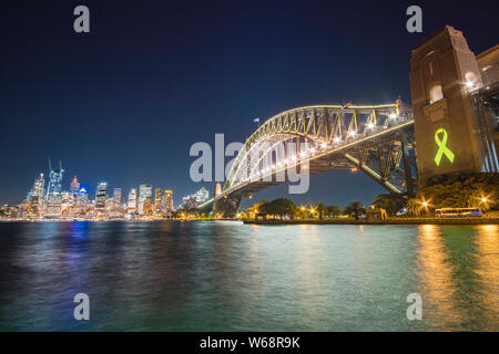 Il Ponte del Porto di Sydney è un patrimonio di acciaio elencati attraverso il ponte di arco attraverso il porto di Sydney che porta rampa, vehicular, Bicicletta e Pedonale t Foto Stock