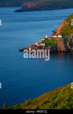 Fort Amherst Lighthouse Vedi, Signal Hill National Historic Site, St John, Terranova e Labrador, Canada Foto Stock