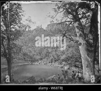 Vista sul lago di Apache, Sierra Blanca gamma, Arizona Foto Stock