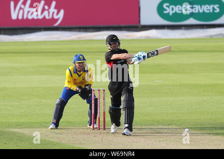 CHESTER LE STREET, Inghilterra 31 luglio Colin Ackermann di Leicester Volpi batting durante la vitalità T20 Blast match tra Durham County Cricket Club e Leicester Volpi a Emirates Riverside, Chester le street mercoledì 31 luglio 2019. (Credit: Mark Fletcher | MI News) Credito: MI News & Sport /Alamy Live News Foto Stock