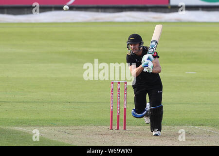 CHESTER LE STREET, Inghilterra 31 luglio Colin Ackermann 0le batting durante la vitalità T20 Blast match tra Durham County Cricket Club e Leicester Volpi a Emirates Riverside, Chester le street mercoledì 31 luglio 2019. (Credit: Mark Fletcher | MI News) Credito: MI News & Sport /Alamy Live News Foto Stock