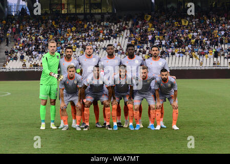 Atene, Grecia. 31 Luglio, 2019. Foto commemorative del Basaksehir, prima della partita. Credito: Dimitrios Karvountzis/Pacific Press/Alamy Live News Foto Stock