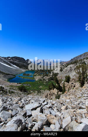 Mammoth Lakes, CA-Luglio 30, 2019. Barney lago visto dal Duck passano nei pressi di Mammoth Lakes, CA. Foto Stock