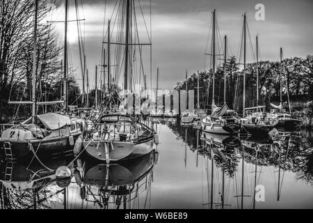 Lydney docks, Gloucestershire Foto Stock