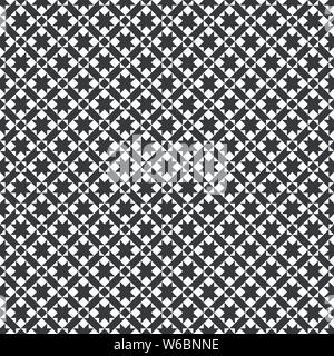 Vector seamless pattern. Infinitamente ripetendo moderna tessitura geometrica costituita da strisce incrociate che formano le piastrelle con losanghe, quadrati, stelle. Illustrazione Vettoriale