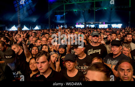 Wacken, Germania. 31 Luglio, 2019. Wacken, Germania 01.08. - 03.08.2019: Wacken Open Air - WAO - Festival 2019 visitatori, caratteristica/simbolo/Symbolfoto/caratteristica/Detail/| utilizzo del credito in tutto il mondo: dpa/Alamy Live News Foto Stock