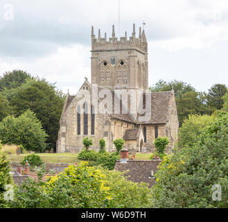 Chiesa di Santa Maria, Potterne, Wiltshire, Inghilterra, Regno Unito un edificio completamente in inglese precoce stile architettonico Foto Stock