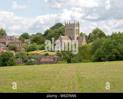 Chiesa di Santa Maria, Potterne, Wiltshire, Inghilterra, Regno Unito un edificio completamente in inglese precoce stile architettonico Foto Stock