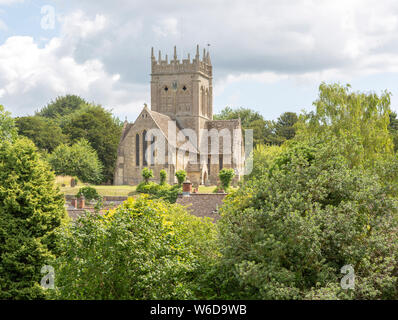 Chiesa di Santa Maria, Potterne, Wiltshire, Inghilterra, Regno Unito un edificio completamente in inglese precoce stile architettonico Foto Stock