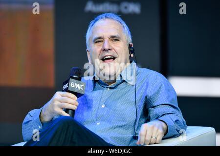 Michael Jordan, scienziato americano, professore presso la University of California di Berkeley, assiste "La situazione attuale di AI e il suo futuro ' pannello di Foto Stock