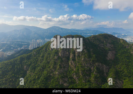 Vista aerea di Lion Rock in Hong Kong Foto Stock