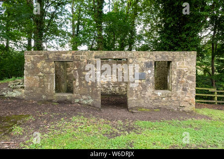 Watt Cottage - workshop utilizzato da James Watt - Casa Kinneil, Bo'ness, Scotland, Regno Unito Foto Stock