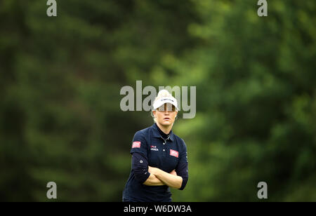 L'Inghilterra del Charley scafo su xv verde durante il giorno uno di AIG donna British Open at Woburn Golf Club, poco Brickhill. Foto Stock