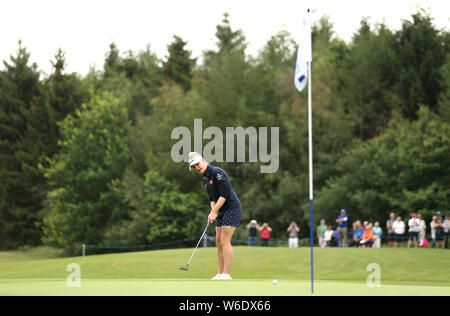 L'Inghilterra del Charley scafo su xv verde durante il giorno uno di AIG donna British Open at Woburn Golf Club, poco Brickhill. Foto Stock