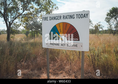 Pericolo di incendio nominale in australia Foto Stock