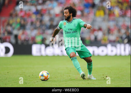 Monaco di Baviera, Germania - 31 Luglio: Marcelo Vieira durante la Audi cup 2019 3° posto match tra il Real Madrid e Fenerbahce a Allianz Arena sulla luglio 31, 2019 a Monaco di Baviera, Germania. (Foto di PressFocus/MB Media) Foto Stock