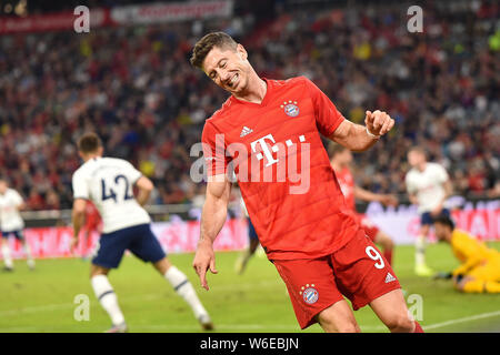 Monaco di Baviera, Germania - 31 Luglio: Robert Lewandowski durante la Audi cup 2019 partita finale tra Tottenham Hotspur e Bayern Muenchen al Allianz Arena sulla luglio 31, 2019 a Monaco di Baviera, Germania. (Foto di PressFocus/MB Media) Foto Stock