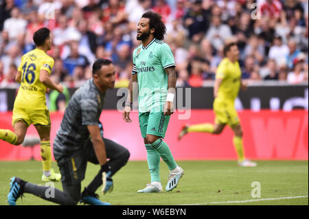 Monaco di Baviera, Germania - 31 Luglio: Marcelo Vieira durante la Audi cup 2019 3° posto match tra il Real Madrid e Fenerbahce a Allianz Arena sulla luglio 31, 2019 a Monaco di Baviera, Germania. (Foto di PressFocus/MB Media) Foto Stock