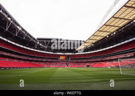 10/05/2019. Salford City FC battito Fylde AFC in 18/19 Lega Nazionale dei playoff finale per raggiungere EFL2. Foto Stock