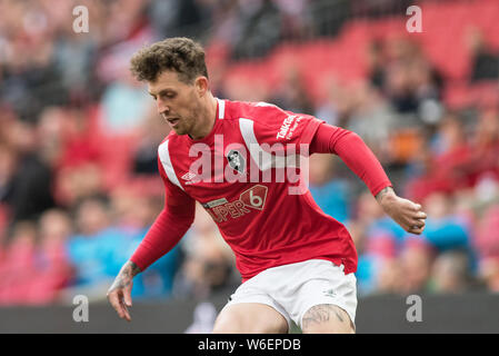 10/05/2019. Salford City FC battito Fylde AFC in 18/19 Lega Nazionale dei playoff finale per raggiungere EFL2. Foto Stock