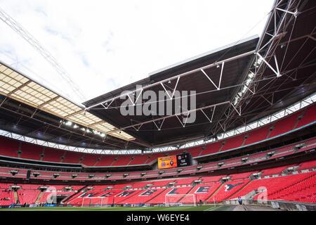 10/05/2019. Salford City FC battito Fylde AFC in 18/19 Lega Nazionale dei playoff finale per raggiungere EFL2. Foto Stock