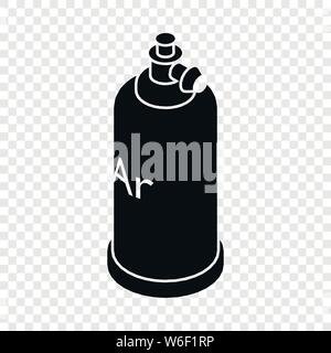 Cilindro di saldatura icona, semplice stile nero Illustrazione Vettoriale