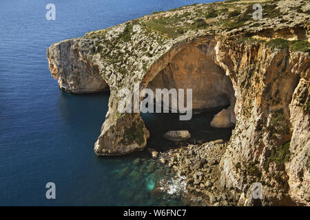 La Grotta blu nei pressi di Zurrieq. Malta Foto Stock